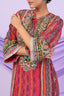 Multicolor Stripe Print Kurti Set