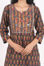 Black Color Stitched Kurti Set With Floral Print Design