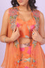 Floral Palazzo Set With Cape