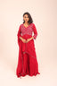 Heavy Embroidered Crepe Stitched Sharara Set