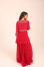Heavy Embroidered Crepe Stitched Sharara Set