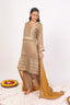 Tissue Suit Set with Contrast Dupatta
