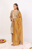 Tissue Suit Set with Contrast Dupatta