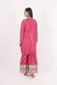 Hot Pink Color Heavy Thread Embroidered Stitched Gharara Set