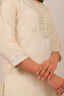Beige Color Floral Embroidered Straight Kurta Set