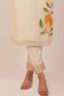 Beige Color Floral Embroidered Straight Kurta Set