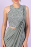 Embroidered Blouse Drape Saree