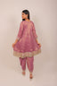 Lavender Color Peplum Style Gota Patti Work Kurta with Dhoti Style Pants