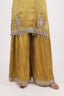 Golden Stitched Sharara Set With Heavy Embroidery Details