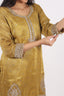Golden Stitched Sharara Set With Heavy Embroidery Details