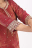 Maroon Color Heavy Embroidered Stitched Sharara Set