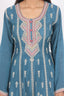 Teal Blue Color Heavy Embroidered Short Anarkali With Pant