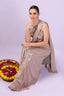 Embroidered Blouse Shimmery Drape Saree