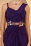 Saree with Embroidered Mirror Work Jacket