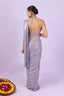 Embroidered Blouse Shimmery Drape Saree