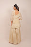 Beige Color Heavy Embroidered Stitched Sharara Set