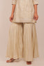 Beige Color Heavy Embroidered Stitched Sharara Set