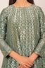 Zari Work Peplum Style Kurta with Plain Sharara