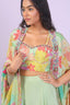 Floral Printed Gharara Set With Cape