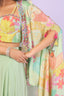 Floral Printed Gharara Set With Cape