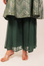 Zari Work Peplum Style Kurta with Plain Sharara