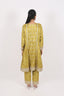Yellow-Golden Heavy Embroidered Short Anarkali With Pant