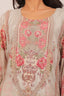 Grey Color Floral Printed Straight Kurti with Plain Pants