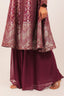 Zari Work Peplum Style Kurta with Plain Sharara