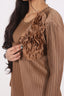 Stitched Pleated Cut-Sleeves One Piece Dress With Jacket