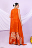 Foil Floral Plazzo Set With Cape