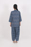 Stitched Cotton Cord Set With Tie-Dye Print