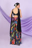 Multi Color Floral Print Plazzo Set with Chokar Dupatta