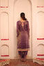 Purple Color Embroidered Kurta with Straight Pants