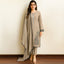 Semi Stitched Chanderi Suit Set