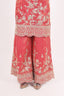 Rust Color Heavy Thread Embroidered Stitched Sharara Set