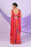 Multi Color Floral Print Plazzo Set with Chokar Dupatta