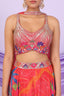 Multi Color Floral Print Plazzo Set with Chokar Dupatta