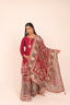 Heavy Embroidered Stitched Crepe Gharara Set