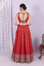 Red Embroidered Lehenga Choli Set with Dupatta