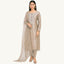 Grey Color Unstitched Tissue Suit