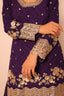 Purple Sequins Embroidered Sharara Set