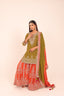 Color Block Heavy Thread Embroidered Stitched  Gharara Set