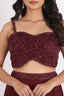 Maroon Embellished Lehenga