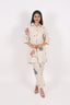 Stitched Cord Set With Deatils Of Floral Print
