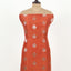 Orange Color Unstitched Chanderi Suit