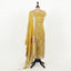 Yellow Color Unstitched Tissue Suit