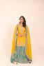 Color Block Heavy Thread Embroidered Stitched  Gharara Set