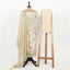 Beige Color Unstitched Tissue Suit