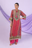 Multicolor Stripe Print Kurti Set