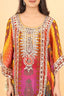 Gotta Patti Work With Floral Print Kaftan Set